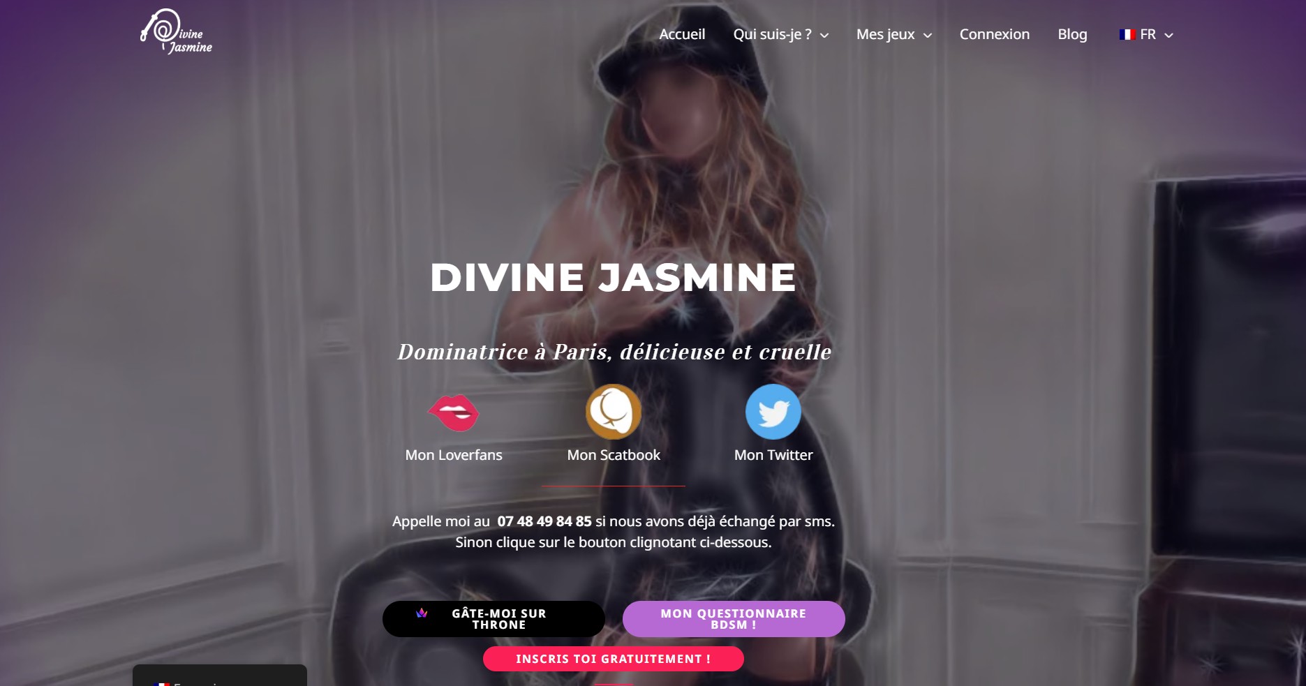 Dominatrice paris Divine Jasminµ